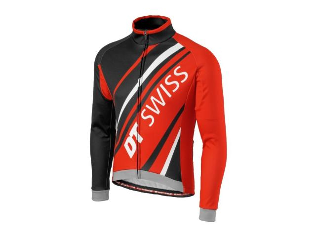 Pánský zateplený dres DT Swiss SWISS RED/ BLACK - M
